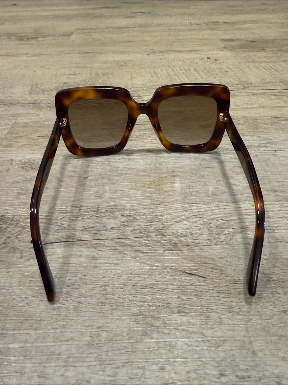 Women’s GUCCI - GG0328S (002) Sunglasses Square Oversized Sunglasses Brown - Picture 6 of 7